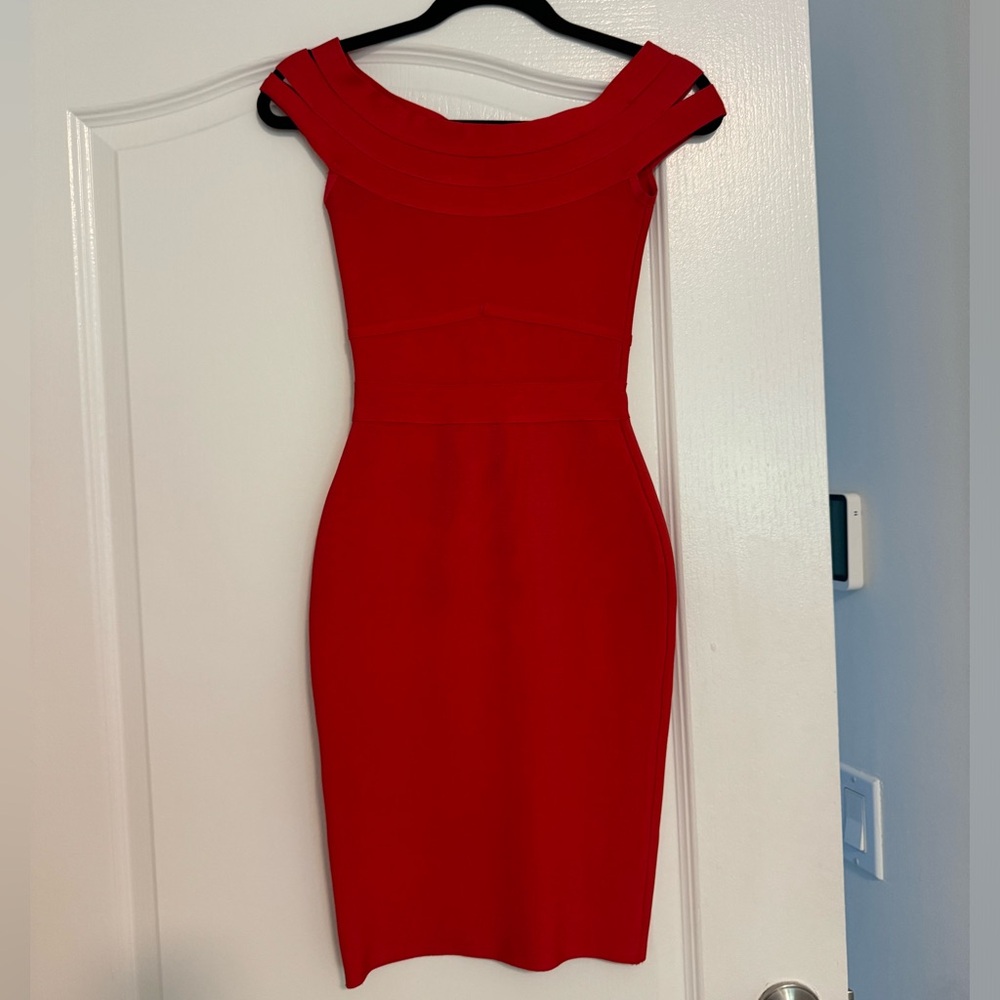 Mistress Rocks Size XS thick spandex red dress - Gorgeous for a wedding!